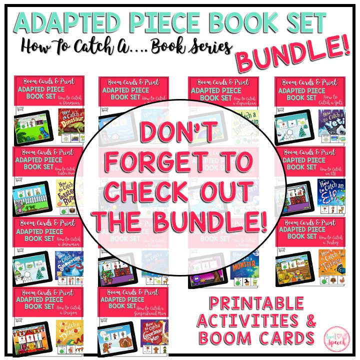 Adapted Book Piece Set for Speech Therapy | How to Catch a Yeti | Printable Version