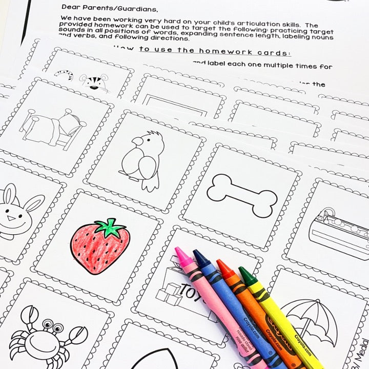 Grab N' Go Early Developing Sounds | Articulation Cards | Speech Therapy