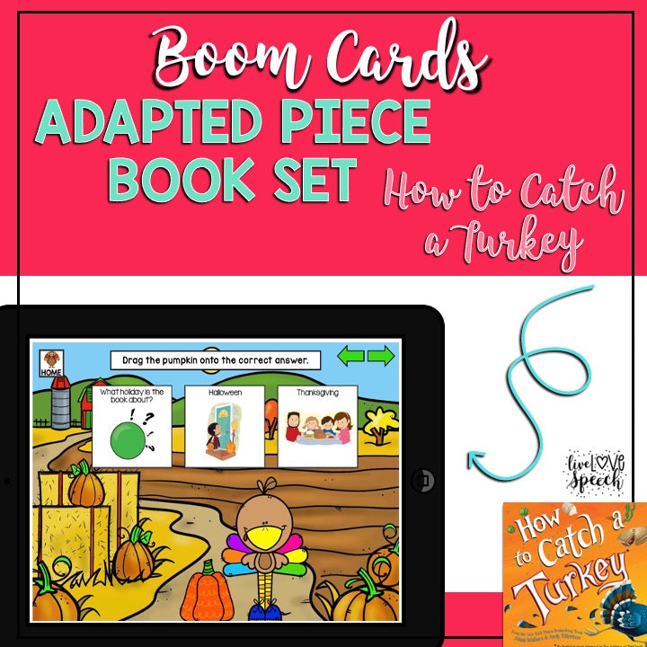 How to Catch a Turkey | BOOM Cards™ | Speech Therapy Activities