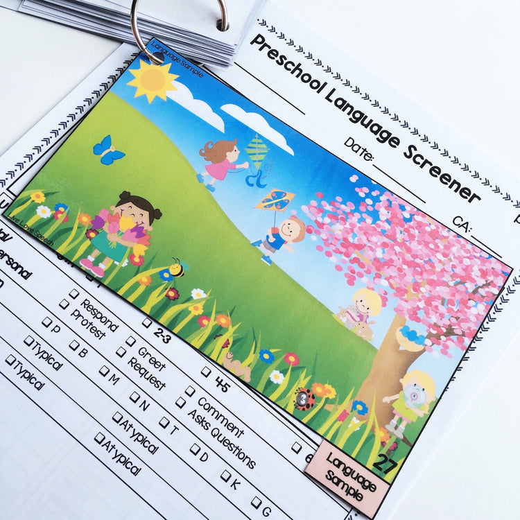 Grab N' Go Preschool Language Screener | Speech Therapy