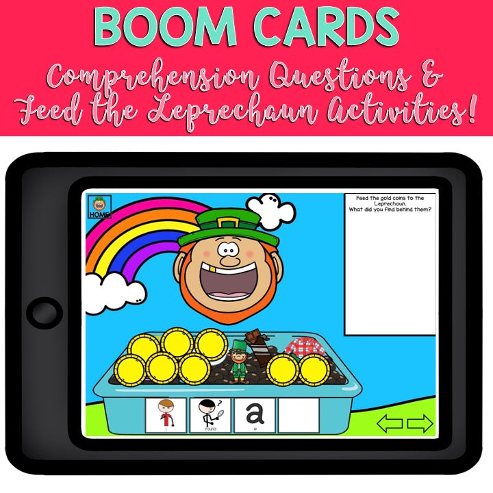 Adapted Book Piece Set | How to Catch a Leprechaun | BOOM Cards™ & Print | Speech Therapy