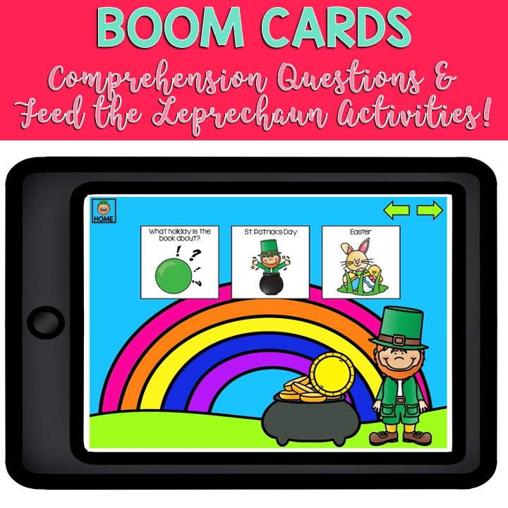 Adapted Book Piece Set | How to Catch a Leprechaun | BOOM Cards™ & Print | Speech Therapy