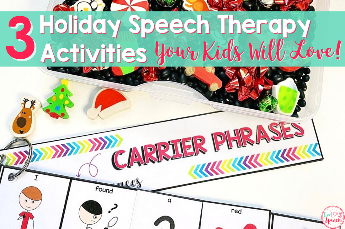Use these fun and engaging holiday speech therapy students with your students this holiday season. 