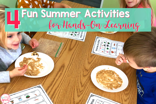 Use these 4 fun summer activities for hands on learning with your speech therapy students this summer. 