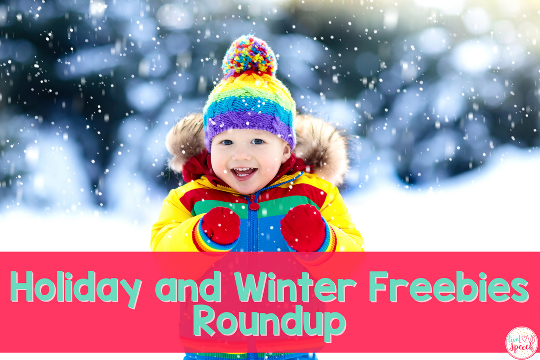 Grab these fun and engaging holiday and winter freebies your speech therapy students will love. 