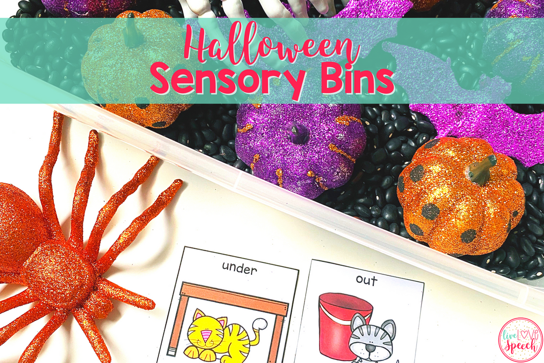 Halloween sensory bins are a great way to engage your students with hands on activities and vocabulary practice they will love during the spooky season.