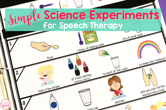 Use these simple science experiments for hands on activities your speech therapy students will love. 