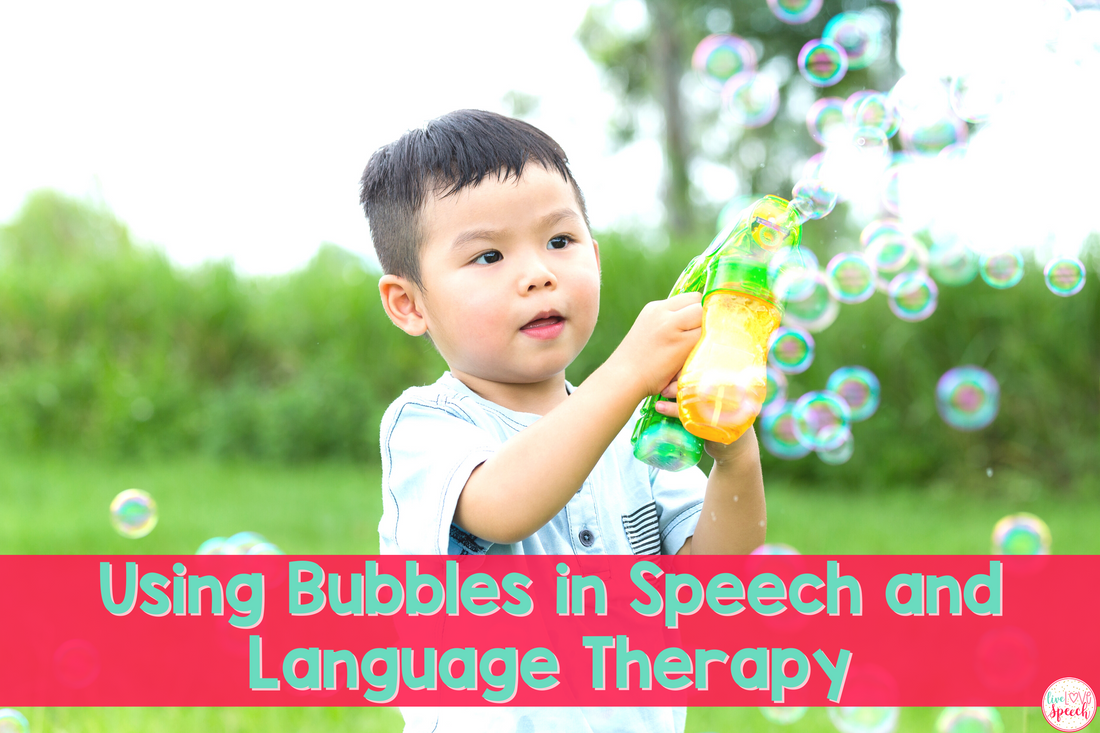 Bubbles are a fun, inexpensive, and versatile supply for your speech and language therapy students. 