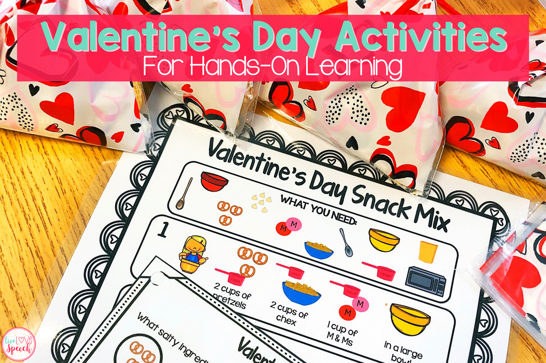 Use these fun and engaging Valentine's Day activities for hands on fine motor skill and vocabulary practice for your speech therapy students. 