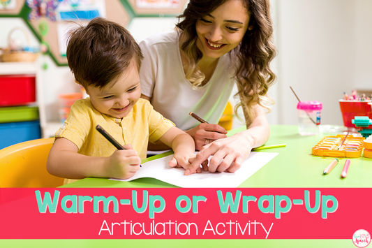 Use this super fun and engaging articulation activity as a warm-up or wrap-up activity with your speech therapy students. 