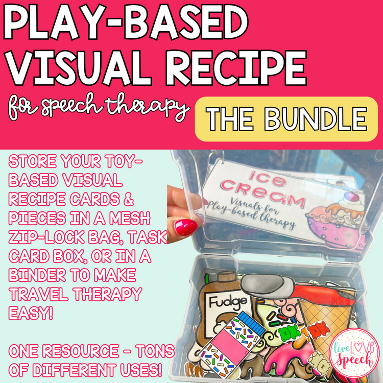 Play-Based Visual Recipe Resource for Speech Therapy BUNDLE