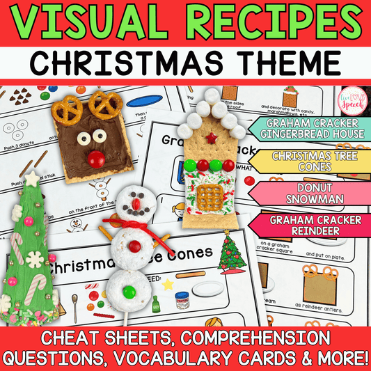 Visual Recipes for Speech Therapy | Christmas Theme | Life Skills