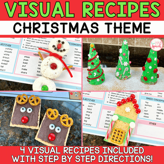 Visual Recipes for Speech Therapy | Christmas Theme | Life Skills