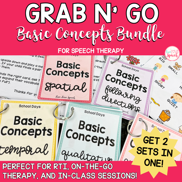 Grab and Go Basic Concepts BUNDLE | THEMED + EVERYDAY CARDS INCLUDED!