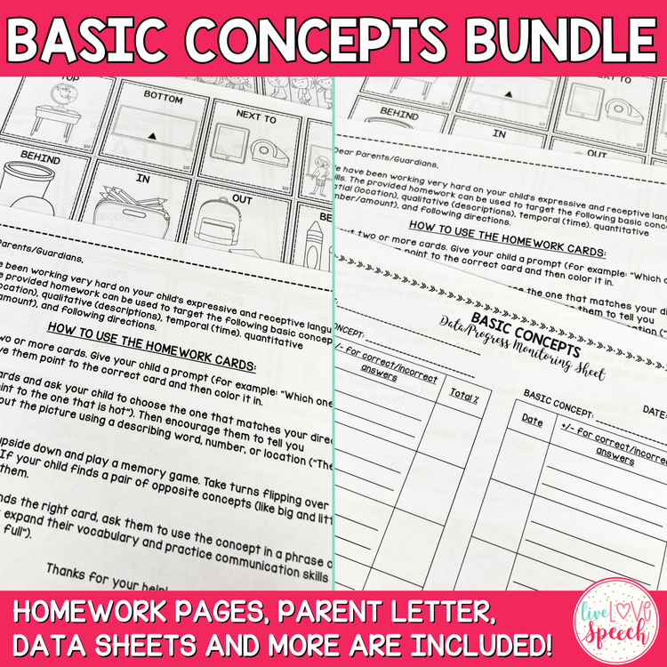 Grab and Go Basic Concepts BUNDLE | THEMED + EVERYDAY CARDS INCLUDED!
