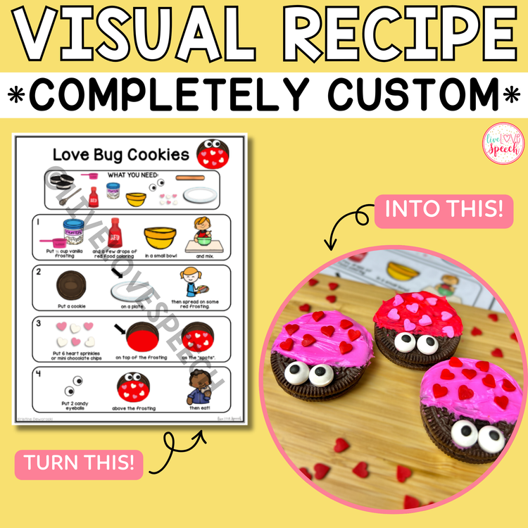 *CUSTOM* Visual Recipe for Speech Therapists, Teachers, Schools, and Parents!