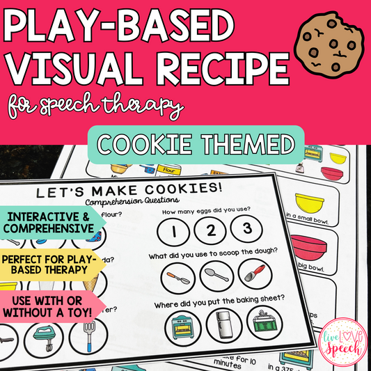 Play-Based Visual Recipe Resource for Speech Therapy | Cookie Themed