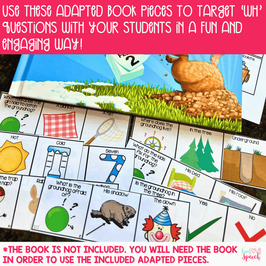 Adapted Book Piece Set | How to catch a Groundhog | Printable Version