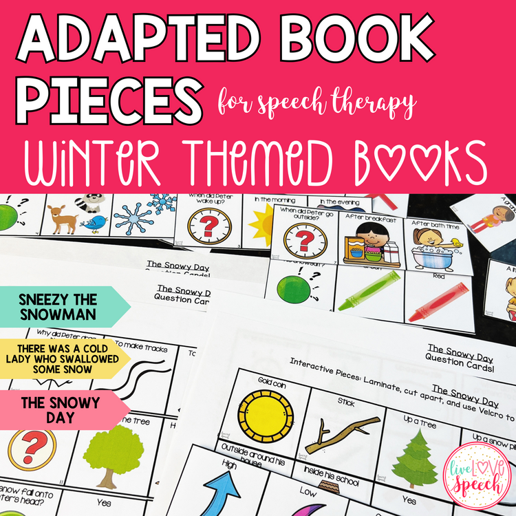 Winter Adapted Book Pieces for Speech Therapy