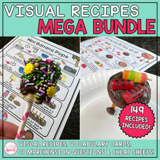 Visual Recipes for Speech Therapy MEGA BUNLDE | Themed, Play-Based, and More!