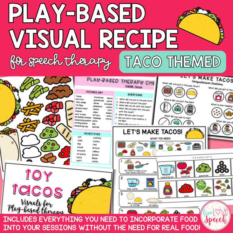 Play-Based Visual Recipe Resource for Speech Therapy | Taco Themed