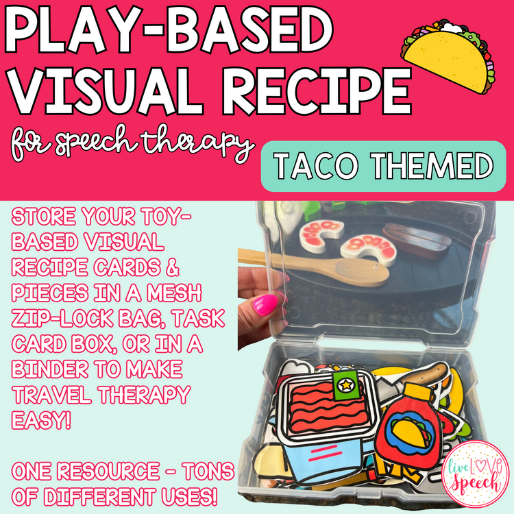 Play-Based Visual Recipe Resource for Speech Therapy | Taco Themed