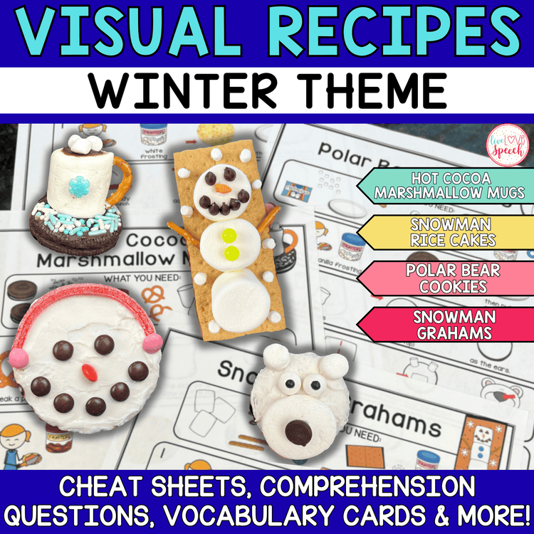 Visual Recipes for Speech Therapy | WINTER THEME | Life Skills