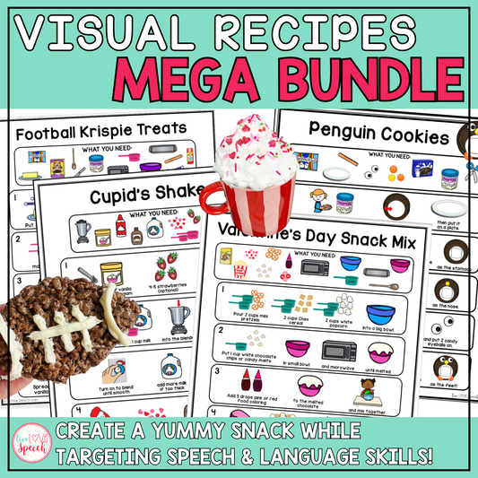 Visual Recipes for Speech Therapy MEGA BUNLDE | Themed, Play-Based, and More!