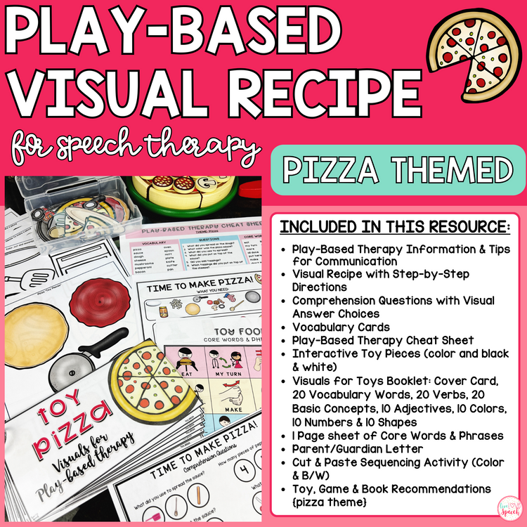 Play-Based Visual Recipe Resource for Speech Therapy | Pizza Themed