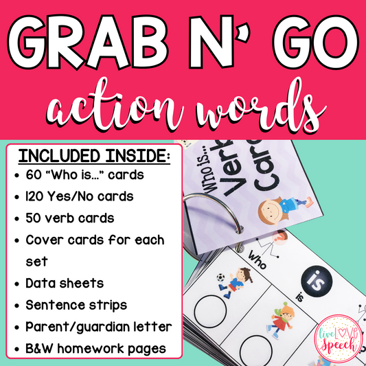 Grab N' Go Action Words | Speech Therapy