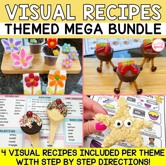 Themed Visual Recipes for Speech Therapy | MEGA BUNDLE | Life Skills