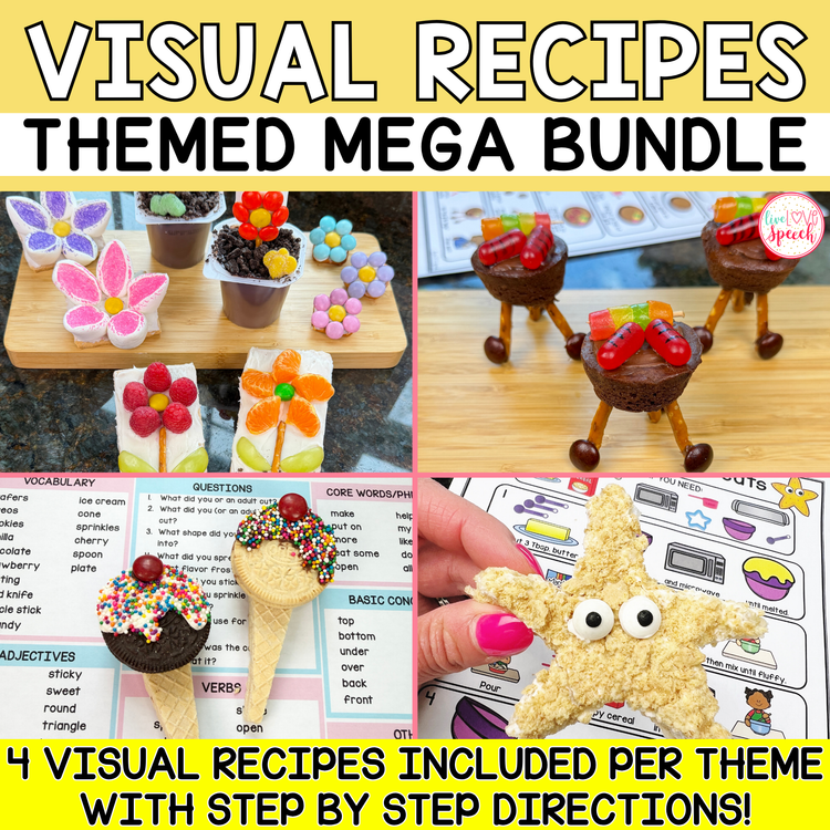 Themed Visual Recipes for Speech Therapy | MEGA BUNDLE | Life Skills