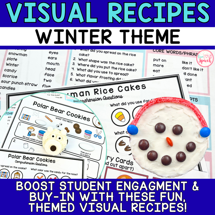 Visual Recipes for Speech Therapy | WINTER THEME | Life Skills