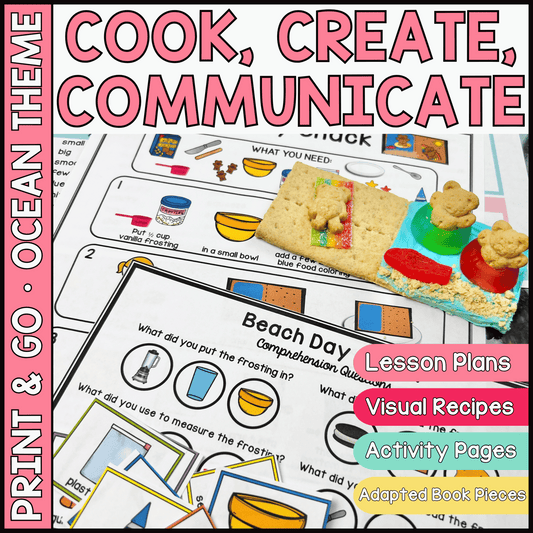 Ocean Themed Speech Therapy Activity Pack | Cook, Create, Communicate