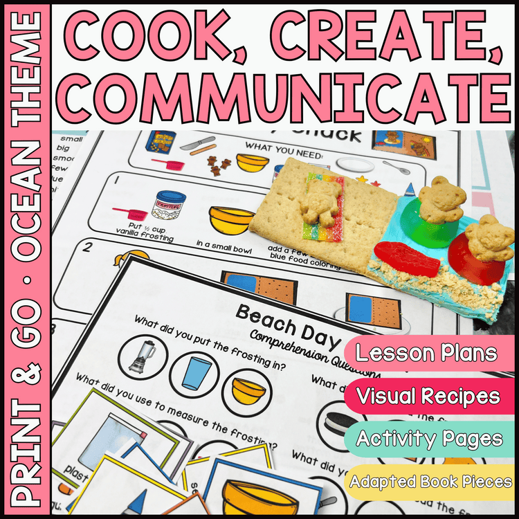 Ocean Themed Speech Therapy Activity Pack | Cook, Create, Communicate