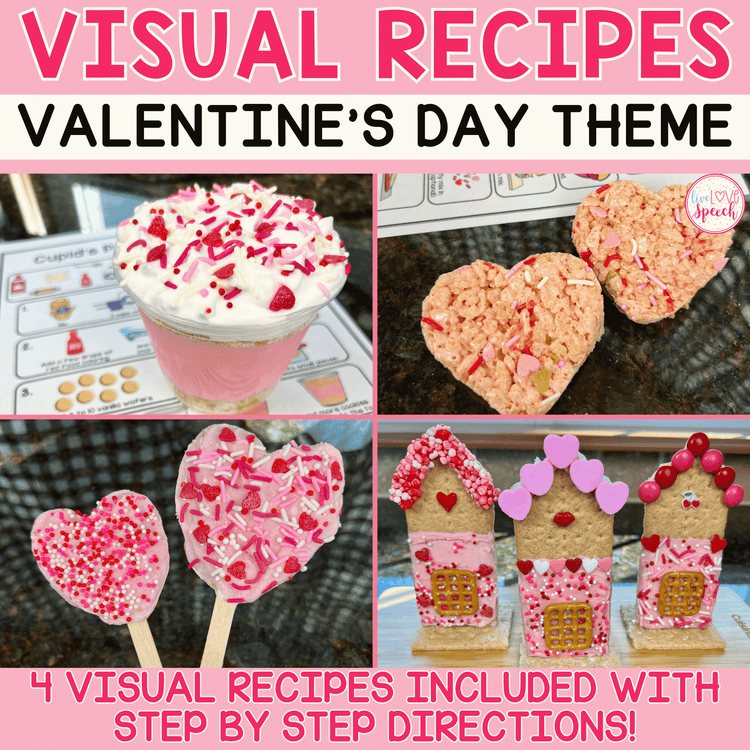 Visual Recipes for Speech Therapy | VALENTINE'S DAY THEME | Life Skills