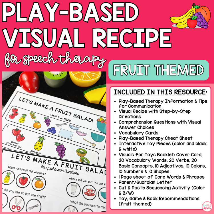 Play-Based Visual Recipe Resource for Speech Therapy | Fruit Themed