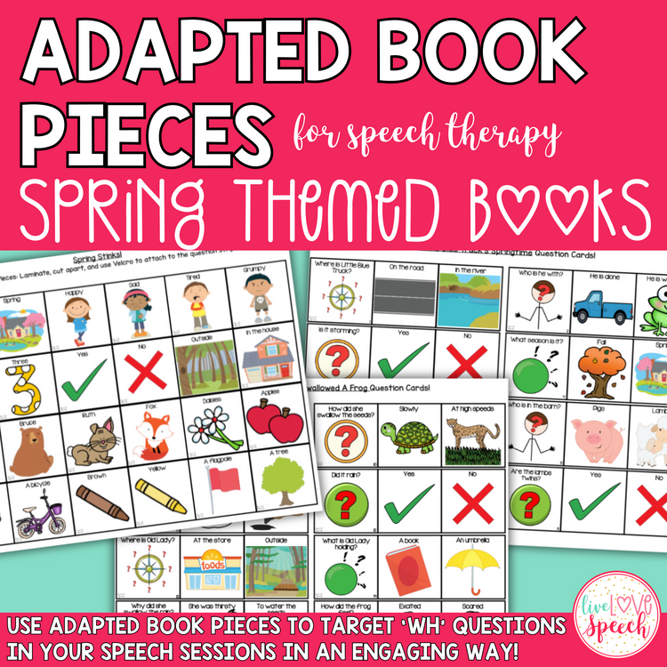 Spring Adapted Book Pieces for Speech Therapy | Special Education