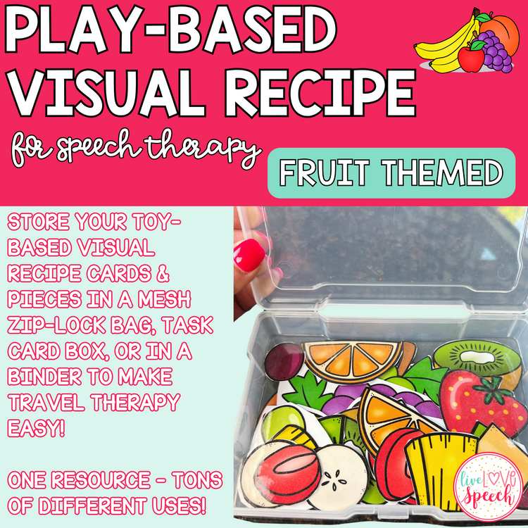 Play-Based Visual Recipe Resource for Speech Therapy | Fruit Themed