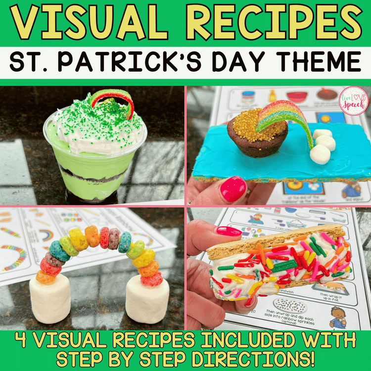 Visual Recipes for Speech Therapy | ST. PATRICK'S DAY THEME | Life Skills