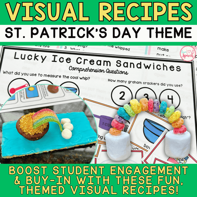 Visual Recipes for Speech Therapy | ST. PATRICK'S DAY THEME | Life Skills