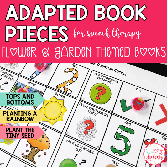 Flowers Garden Adapted Book Pieces for Speech Therapy | Special Education