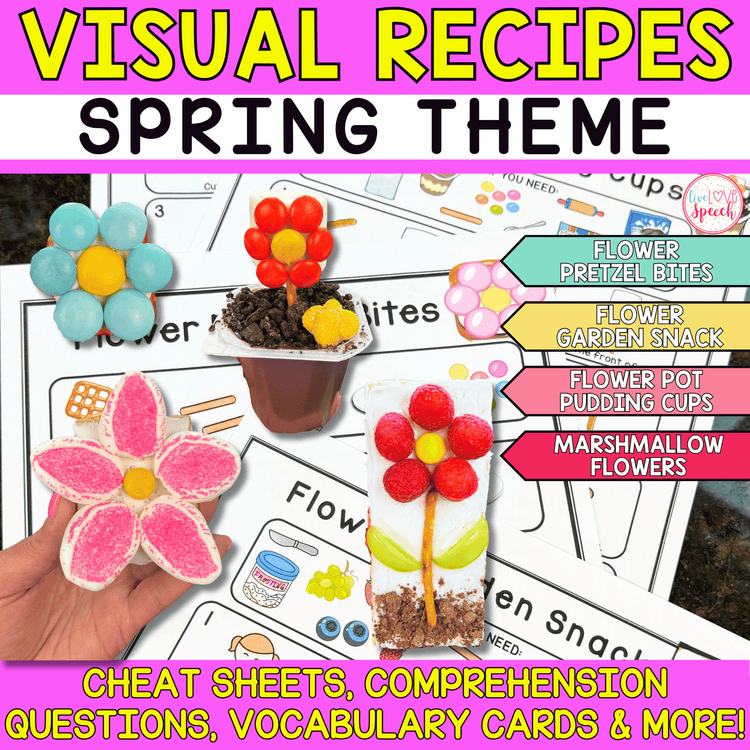 Visual Recipes for Speech Therapy | SPRING THEME | Life Skills