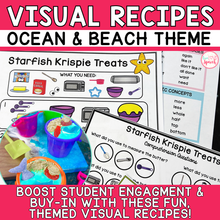 Visual Recipes for Speech Therapy | OCEAN & BEACH THEME | Lifeskills