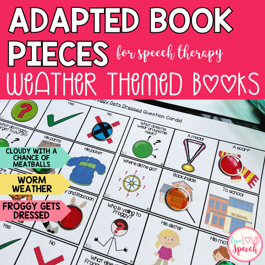 Weather Adapted Book Pieces for Speech Therapy | Special Education