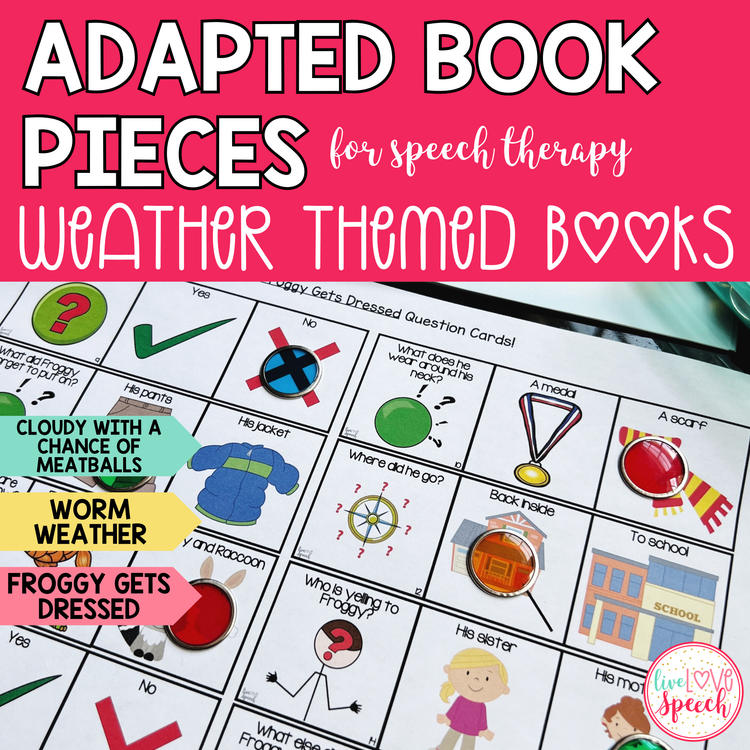 Weather Adapted Book Pieces for Speech Therapy | Special Education