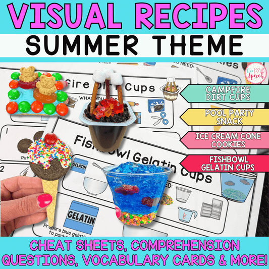 Visual Recipes for Speech Therapy | SUMMER THEME | Life Skills