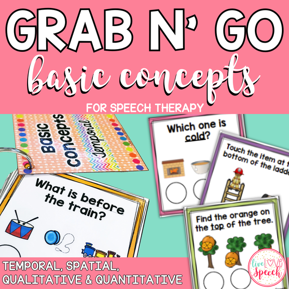 Grab N' Go Basic Concepts | Temporal, Spatial, Qualitative, Quantitati ...