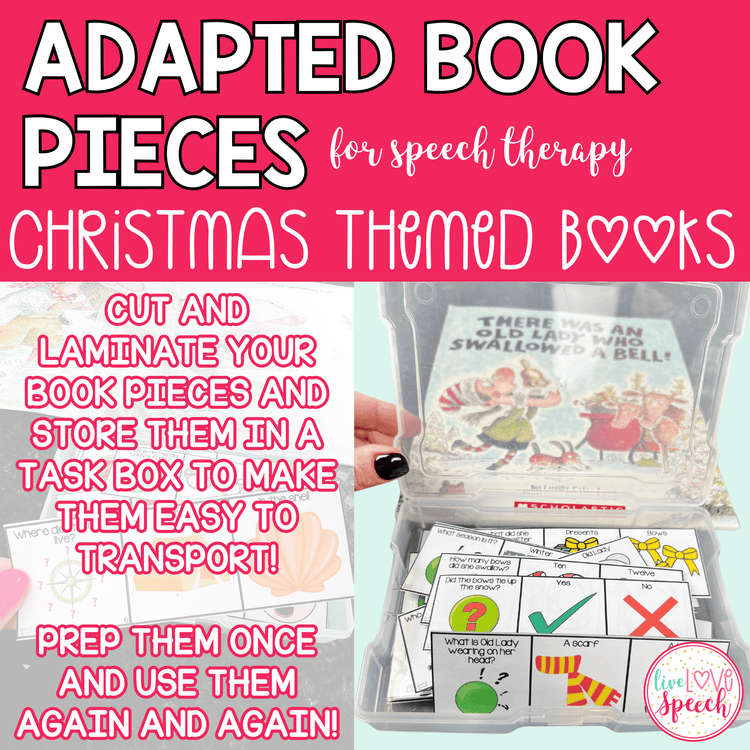 Christmas Adapted Book Pieces for Speech Therapy | Special Education