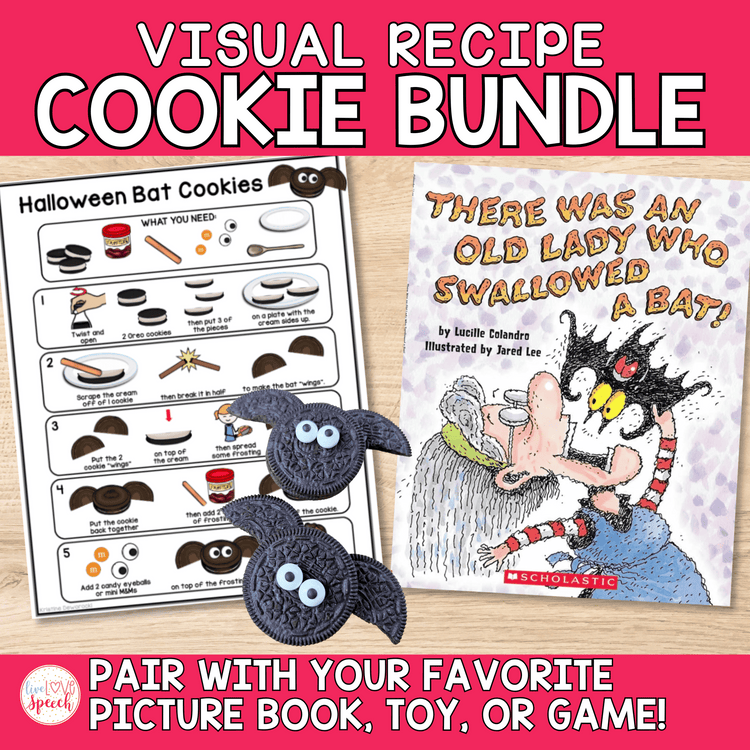 Cookie Visual Recipes BUNDLE | Speech Therapy Activities, Cheat Sheets, & more!